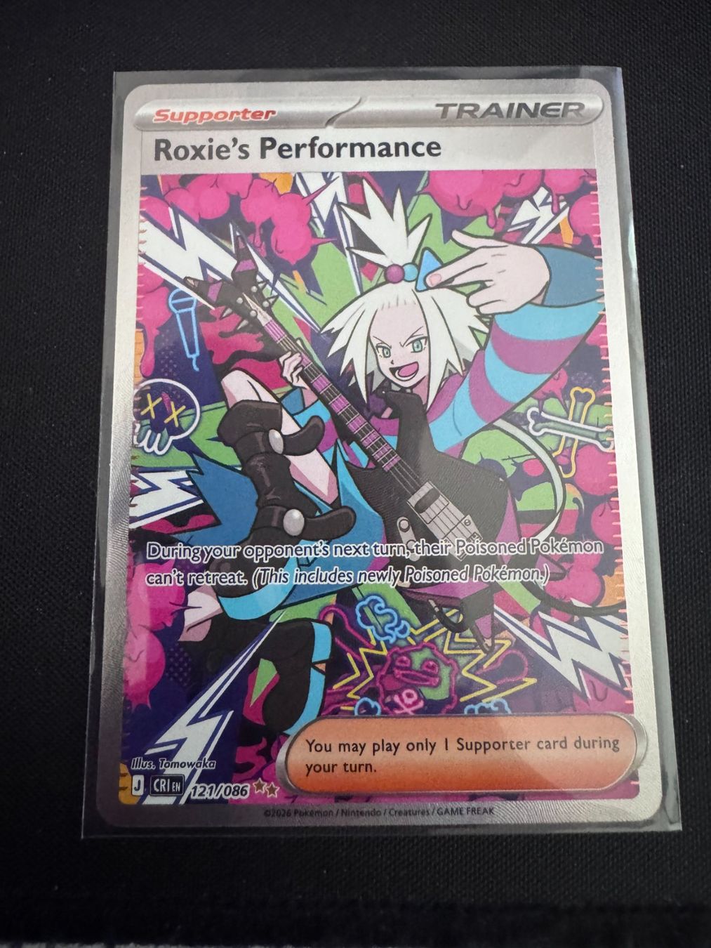Pokémon Carte collezionabili: Roxie's Performance (CRI 121) SAR – Usato da Rothenburg venduto da sven970