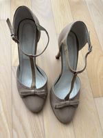 Pumps aus echtem Leder in Nude, Gr. 38