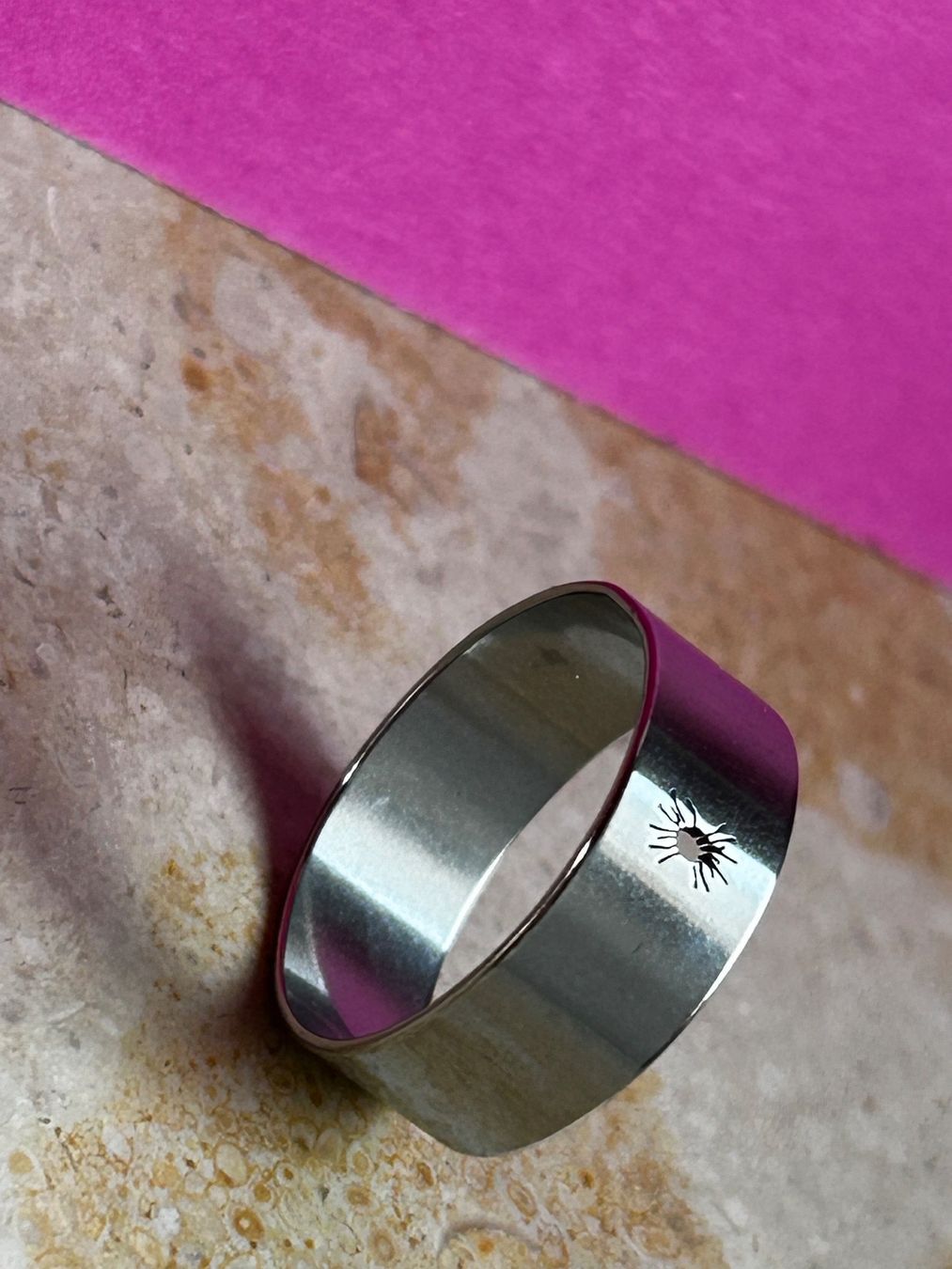 Ringe: Edelstahlring Sonne  (55) – Gebraucht aus Basel von bellespirit 2