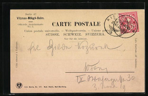 Cartoline postali: Rigi, Bergbahn auf der Schnurtobelbrück – Usato da Berlin venduto da bartko-reher 1