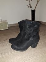 Schwarze Wildleder Stiefeletten Grösse 38