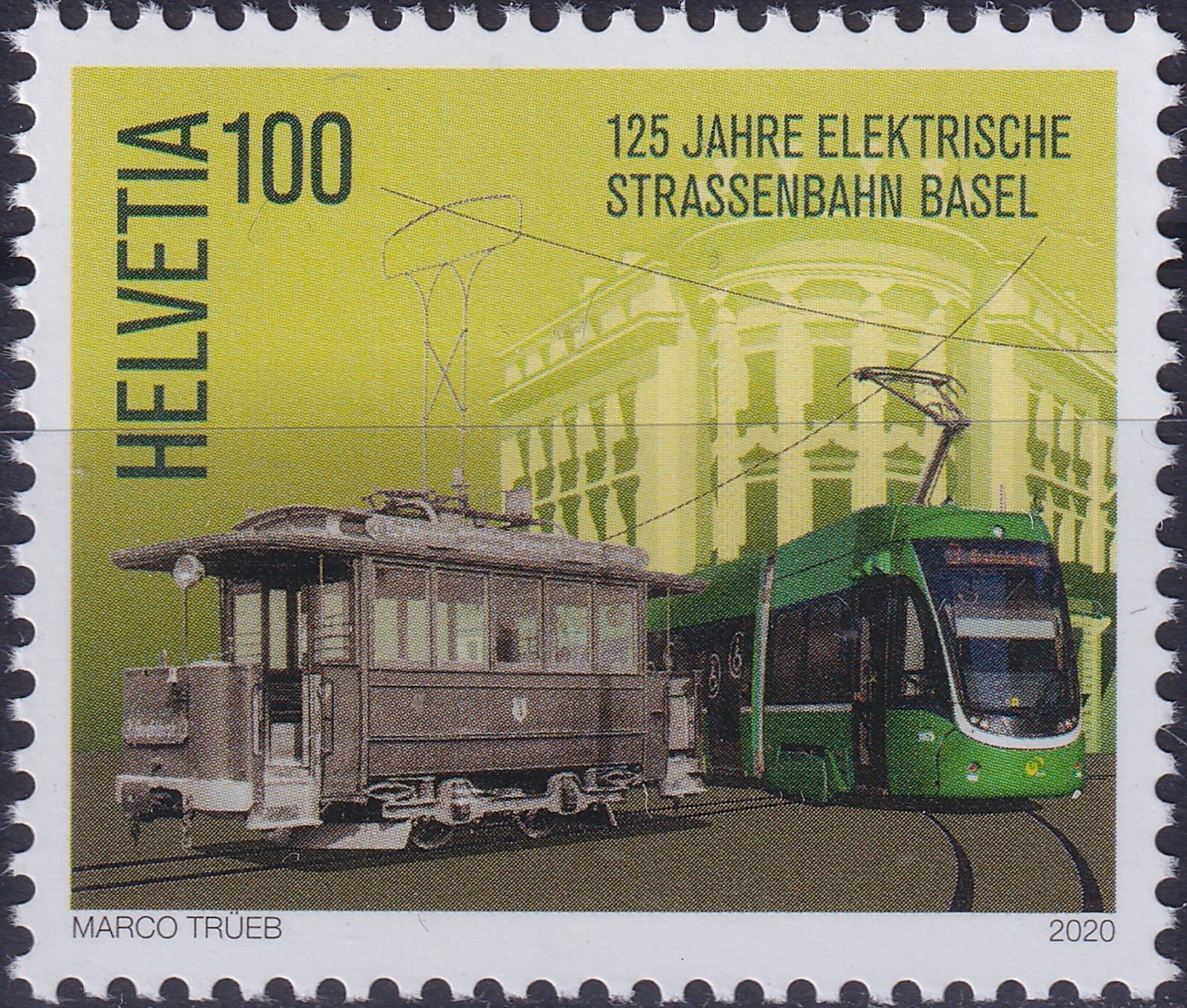 Tutti i francobolli: 2020, Nr.1795 (Strassenbahn Basel) postfrisch **. – Usato da Sursee venduto da Luzernerraute