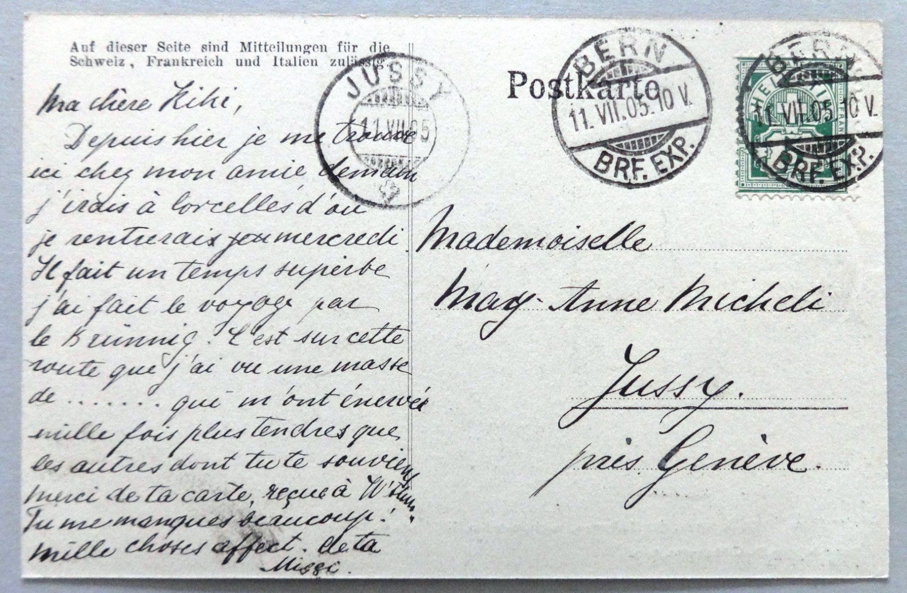 Cartoline postali: Kl. Schanze, der Schwanenfeich mit den Wilden – Usato da Fétigny venduto da Billy2miny 1