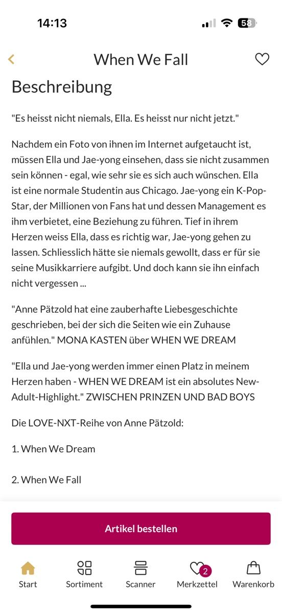 Libri: When we fall / When we dream Bücher – Nuovo (secondo la descrizione) da Hausen AG venduto da fanawe311 3
