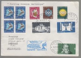 Vol Ge - Antilles 1948 avec W28w bloc de 4