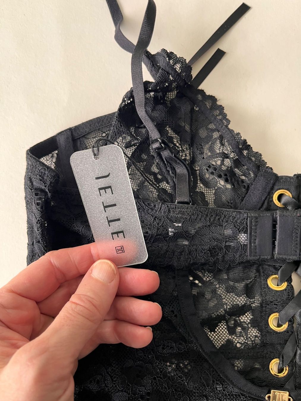 Sonstige Unterwäsche: JETTE, Spitzen-Body, Grösse 80A, Farbe Schwarz – Neu und originalverpackt aus Rudolfstetten von gst_g7xl 7