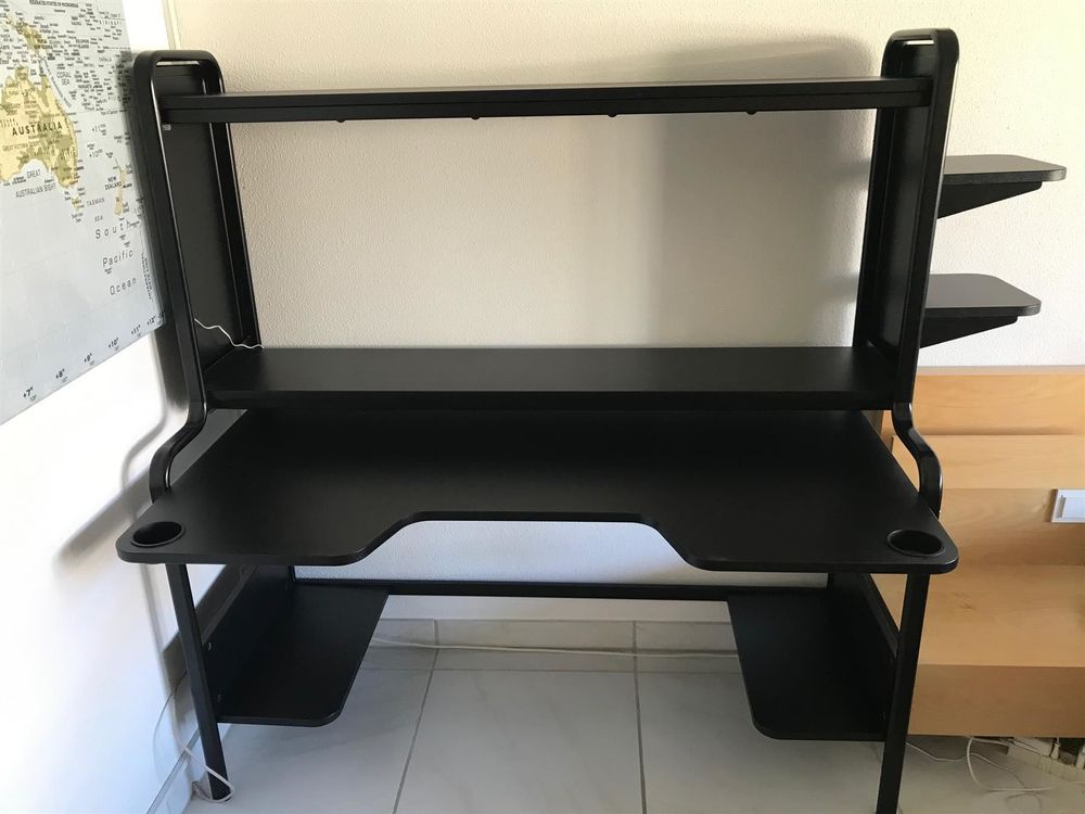 FREDDE Bureau, noir, 185x74x146 cm - IKEA
