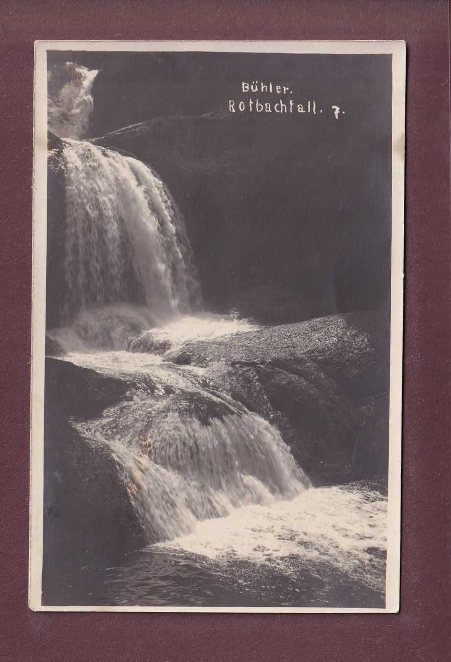 Cartoline postali: Bühler - ROTBACHFALL - 1922 – Usato da Pully venduto da nicecards