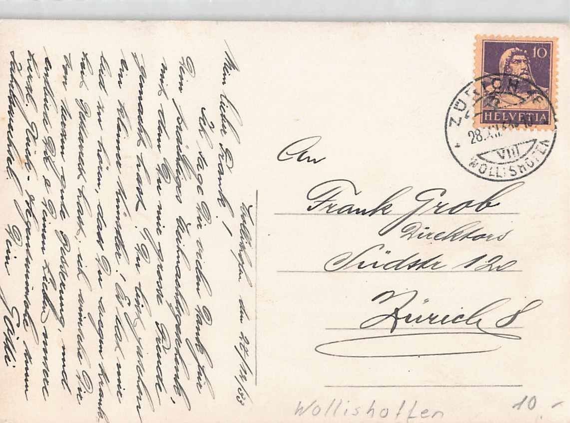 Cartoline postali: GRUSS aus ZÜRICH Privathaus – Usato da Winterthur venduto da SchatzchischtliWinti 1