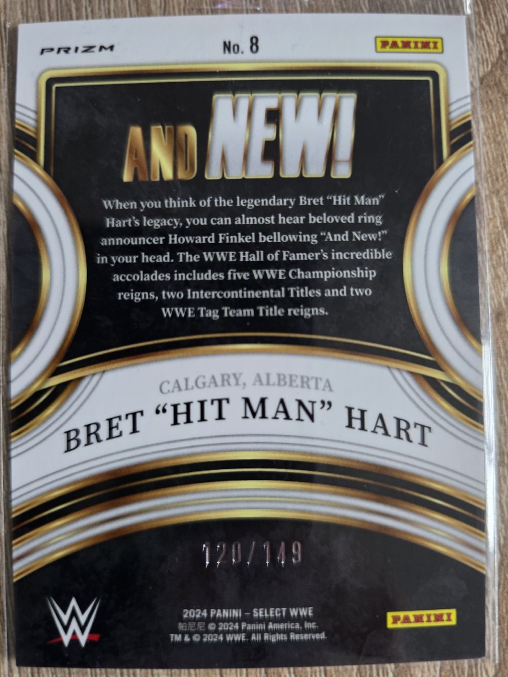 Panini Carte collezionabili: Panini Select Bret The Hitman Hart /149 – Nuovo (secondo la descrizione) da St. Gallen venduto da SaintCity 1