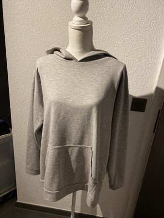 CARTOON lässiger Kapuzenpullover grau Schriftprint Grösse 42