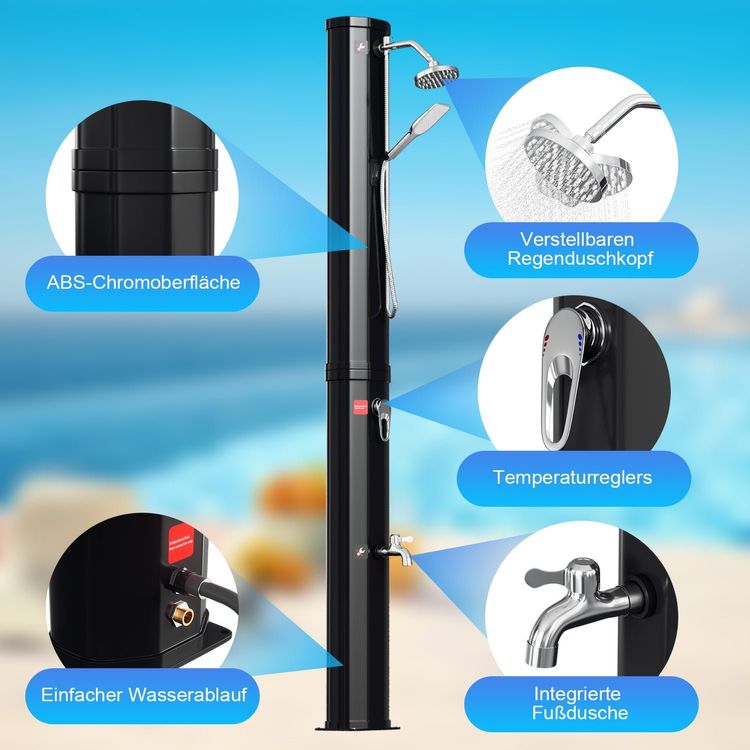 Solardusche Gartendusche Pooldusche 40 Liter Handbrause Kaufen auf
