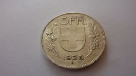 Uralter Fünfliber 1926 , sehr schön+