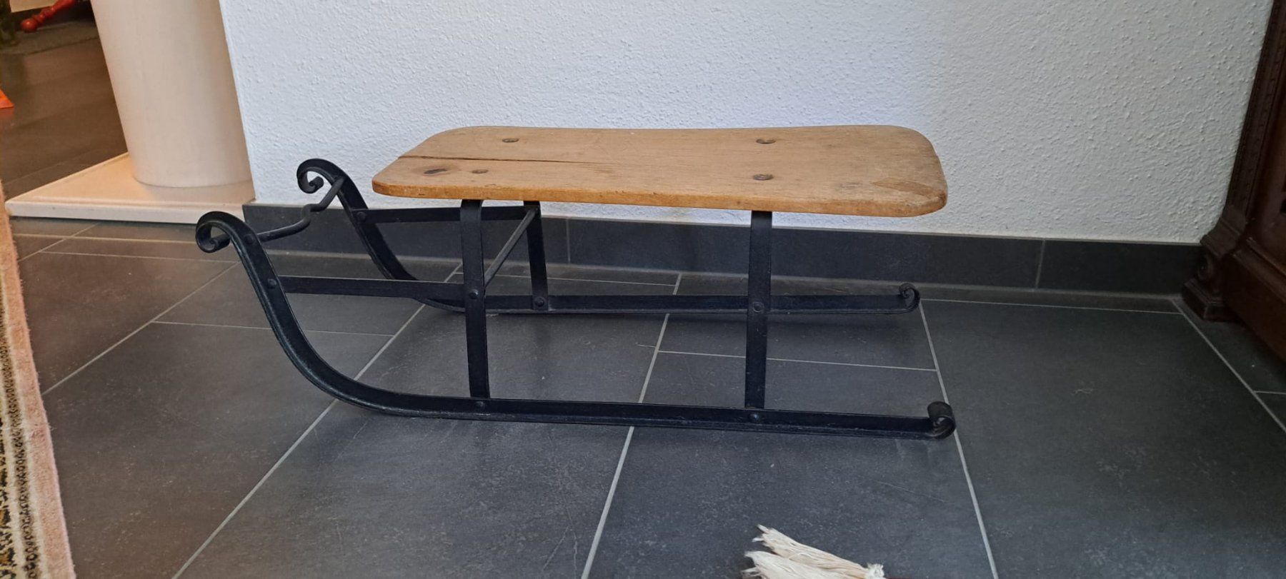 Tutte le decorazioni: Rarer antike Schlitten aus Holz & Eisen – Usato da Biel/Bienne venduto da vincza2012