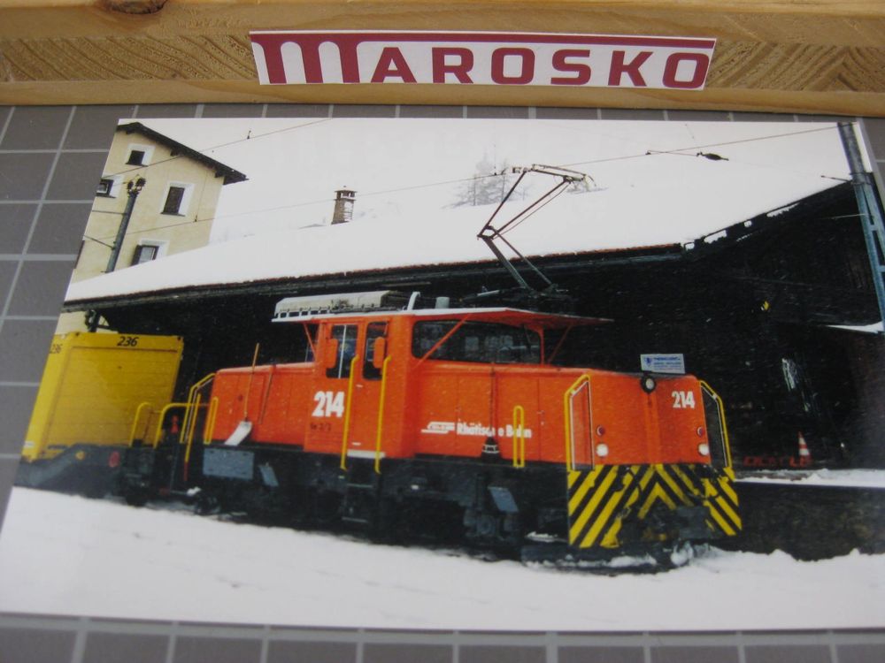 Echtfoto: Rangierlok 214 in Samedan, Rhätische Bahn RhB, Grö (Gebraucht ...