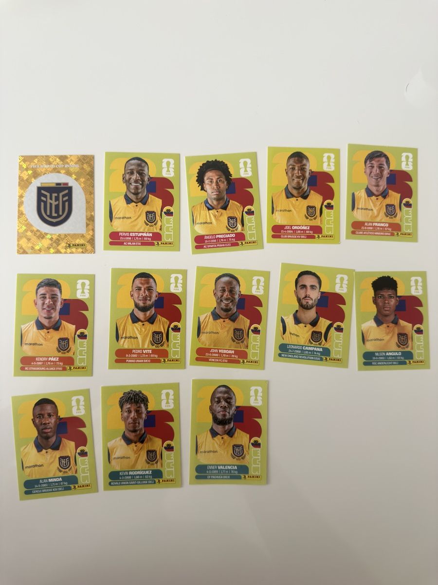 Panini Carte collezionabili: PANINI WM 2026 verschiedene Bilder ECUADOR  – Nuovo (secondo la descrizione) da Meggen venduto da Carina5555
