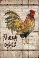 Blechschild-HUHN-FRESH EGGS
