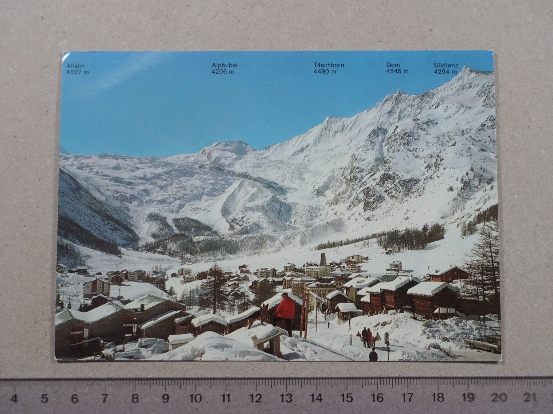 Cartoline postali: Saas-Fee, 1973 – Usato da Lenzburg venduto da fh1
