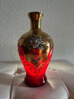 Murano-Vase 1960 rubinrot mit 24K Überzug