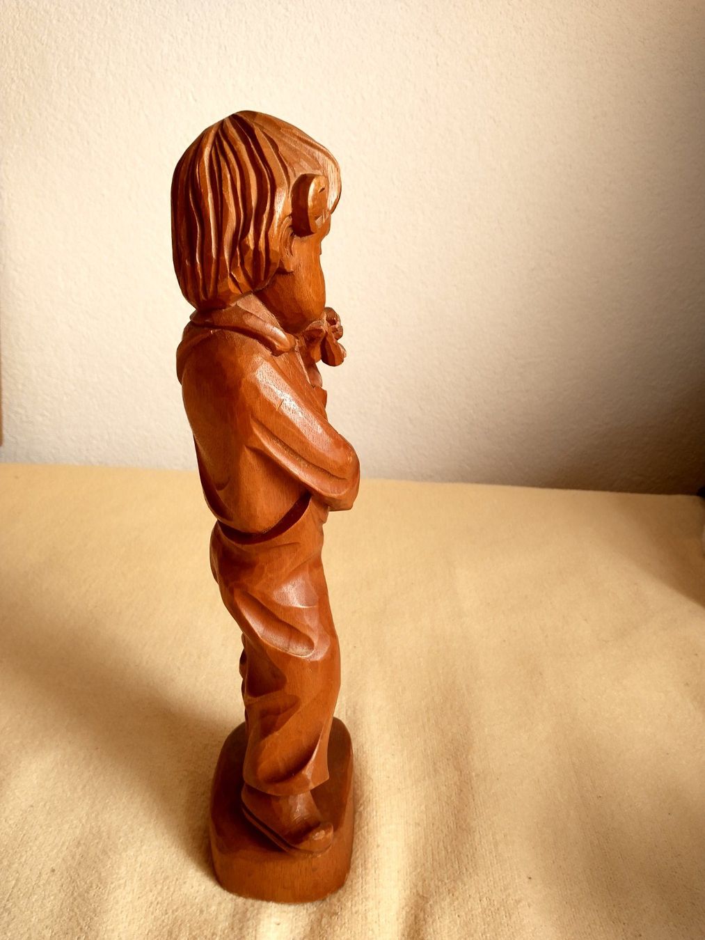 Statuette: antike Holzfigur Junge mit Trommel, geschnitzt,  34 cm – Usato da Löhningen venduto da Chimae67 5