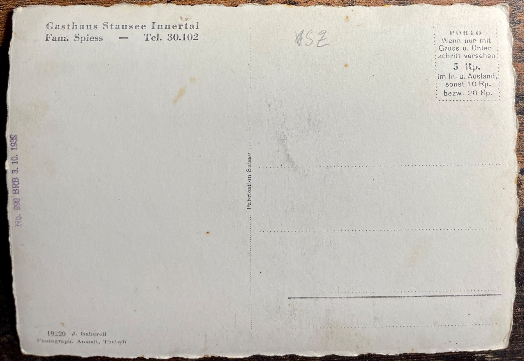 Cartoline postali: AK: STAUSEE - WÄGGITAL – Usato da Lutry venduto da Ediego 1