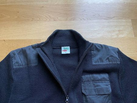 Neu: Piloten-Jacke, Strickjacke, schwarz, Gr. L