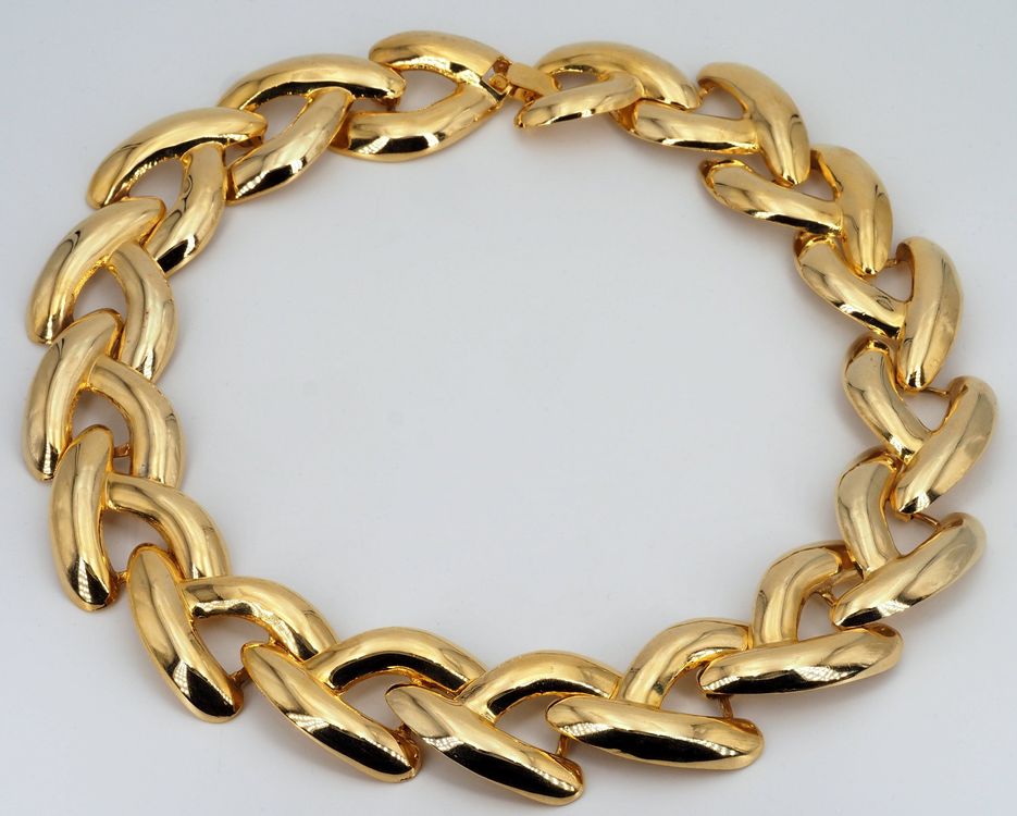 10K Gelbgold Solide Herren 7,5mm Mariner Anker Gliederkette Halskette