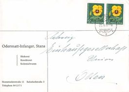 alter Firmenbrief ODERMATT-INFANGER Bäckerei STANS