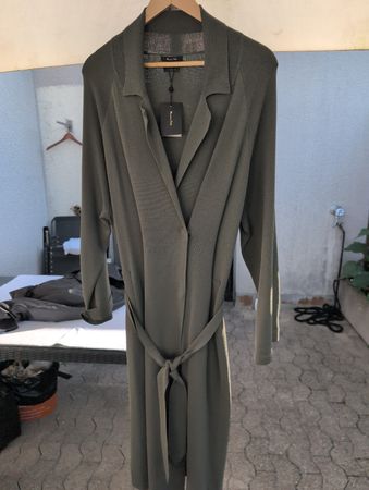 Gilet long Massimo Dutti kaki taille M neuf