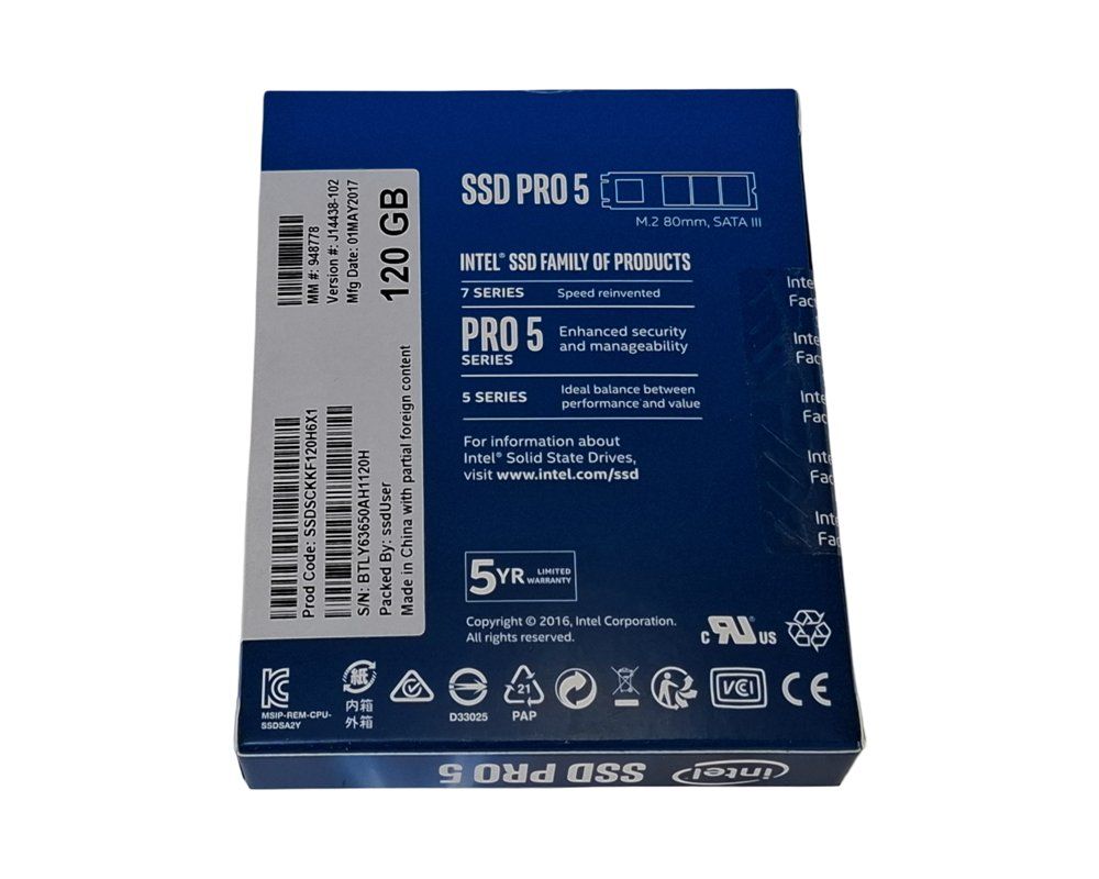 Intel Harddisks: INTEL SSD pro 5400s Series, 120 GB – Neu (gemäss Beschreibung) aus Wil SG von Restwert_Wil 1