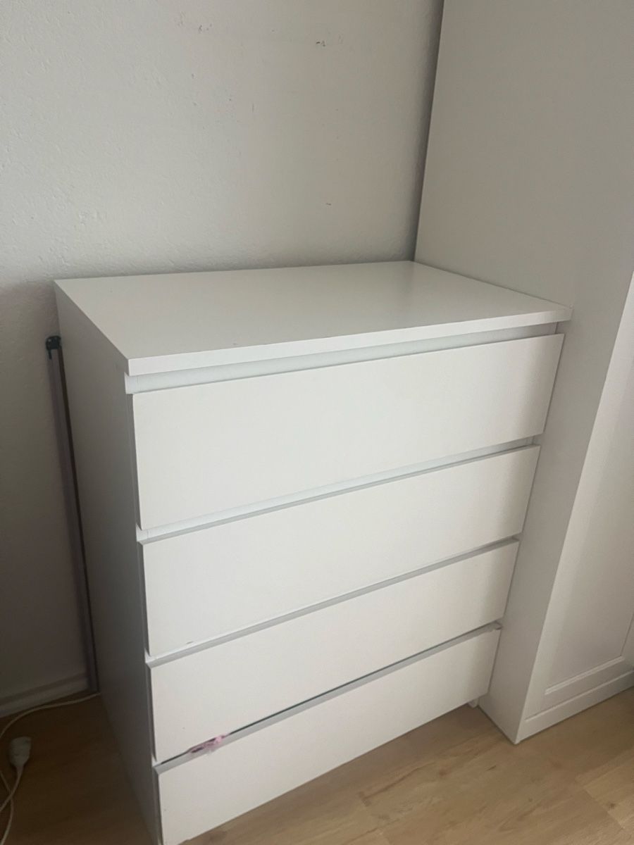 Ikea Kommoden: IKEA Malm Kommode, 4 Schubladen (Weiss) – Gebraucht aus Basel von MebaeSwiss