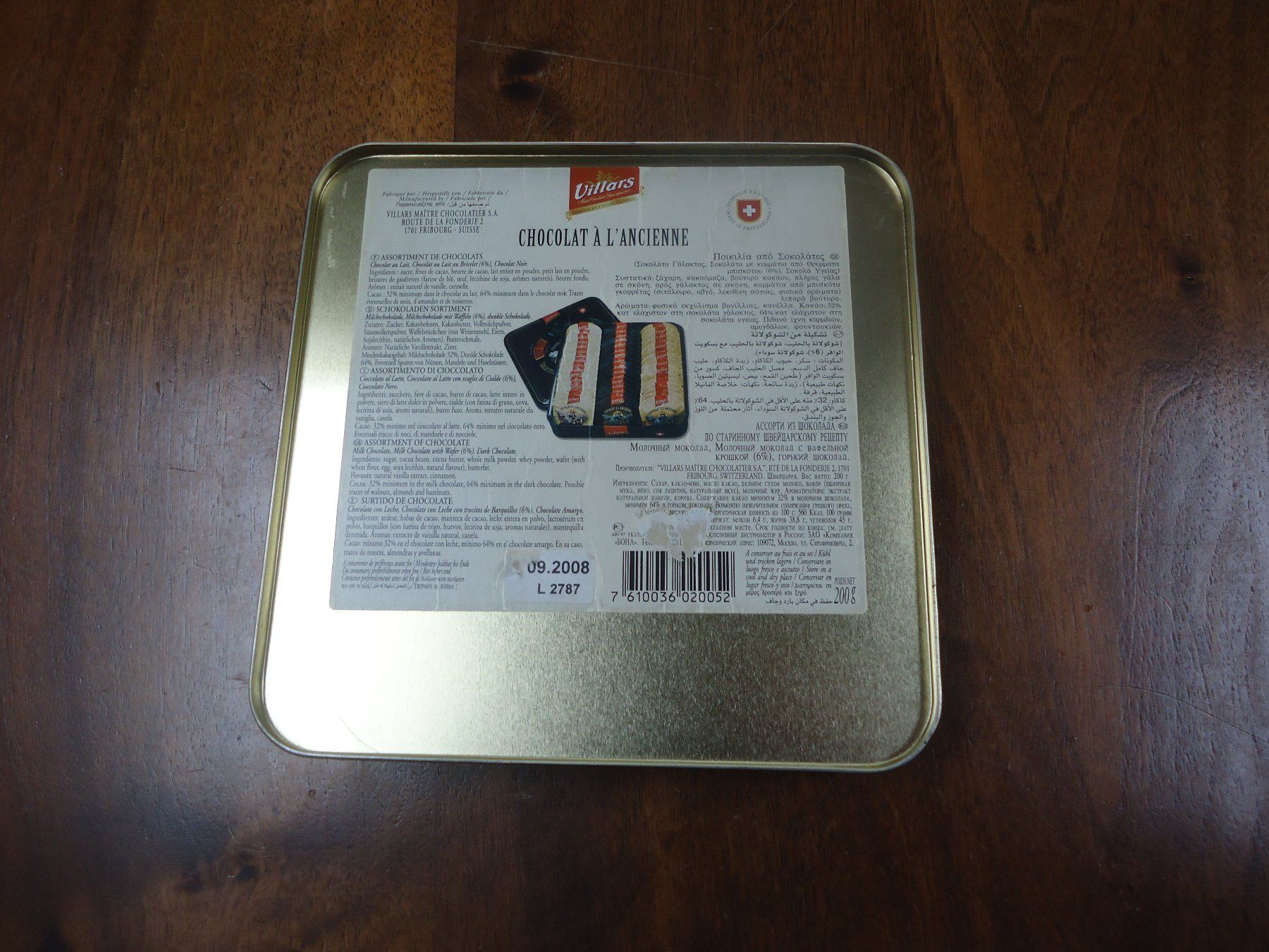 Contenitori & Simili: Boîte en métal - Chocolats Villars – Usato da Vessy venduto da mafabe 2