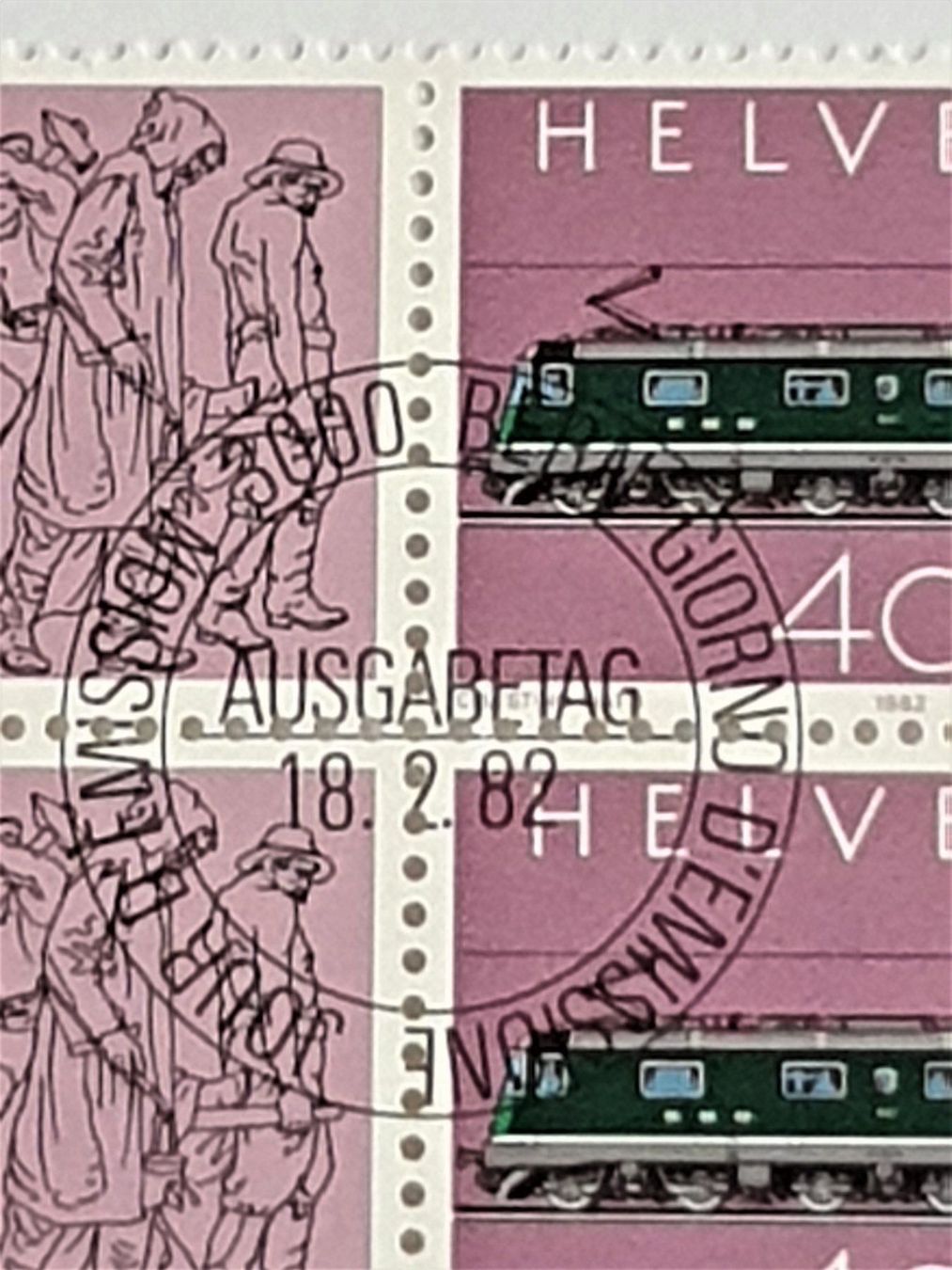 Alle Briefmarken: (152) 100 Jahre Gotthard-Bahn 1982 - ET – Gebraucht aus Schwarzhäusern von Inot3 5