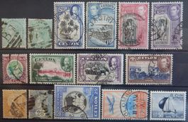 Ceylon British Lot mit alten Werten II