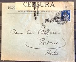 1917  Schweiz /  Zensurbrief Genève nach Padua - Italien