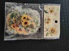 Lot de stickers autocollants motif tournesol