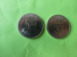 Fussball-WM 1970, 2 Shell-Sammlermedaillen