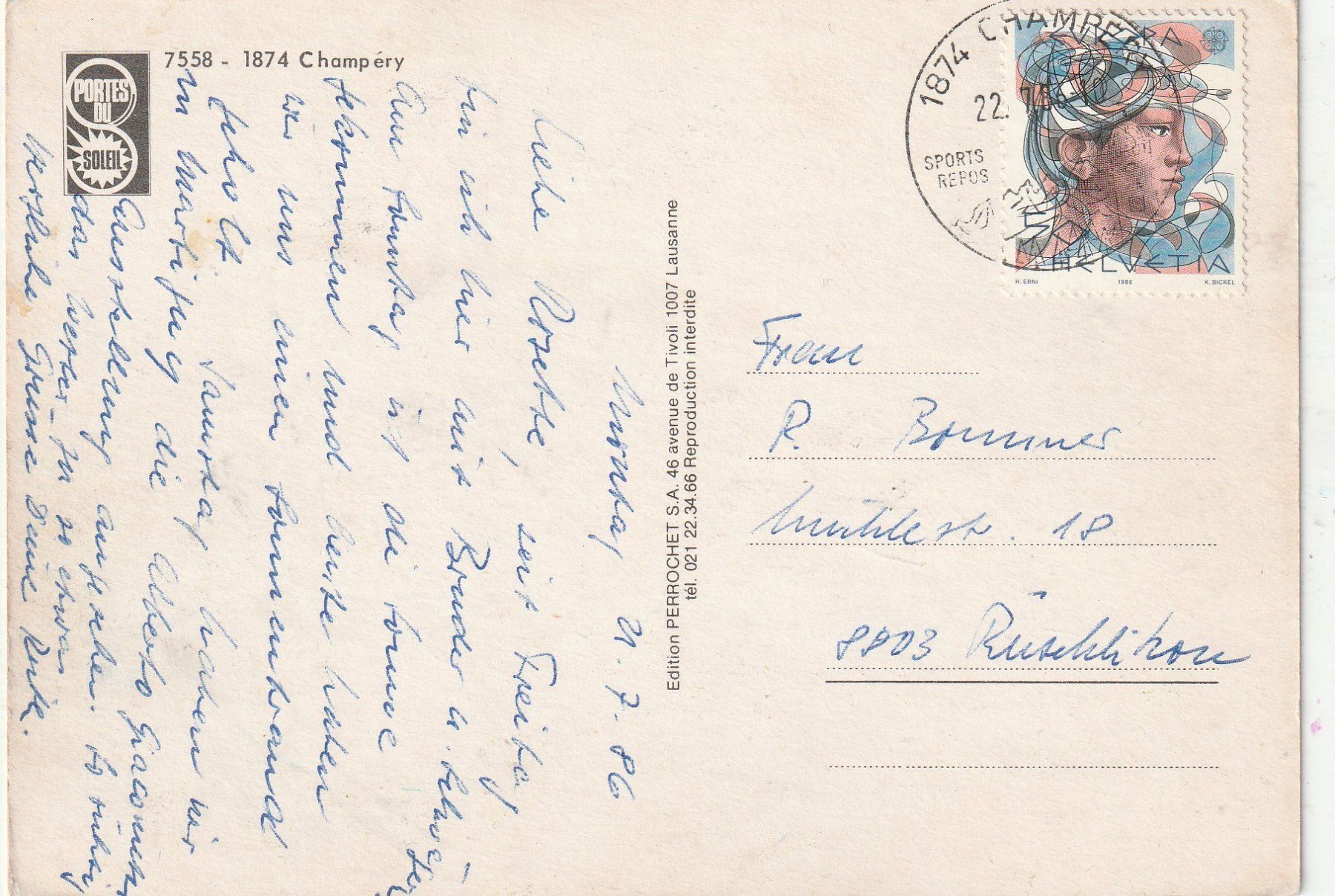 Cartoline postali: Champery – Usato da Lumbrein venduto da made02 1