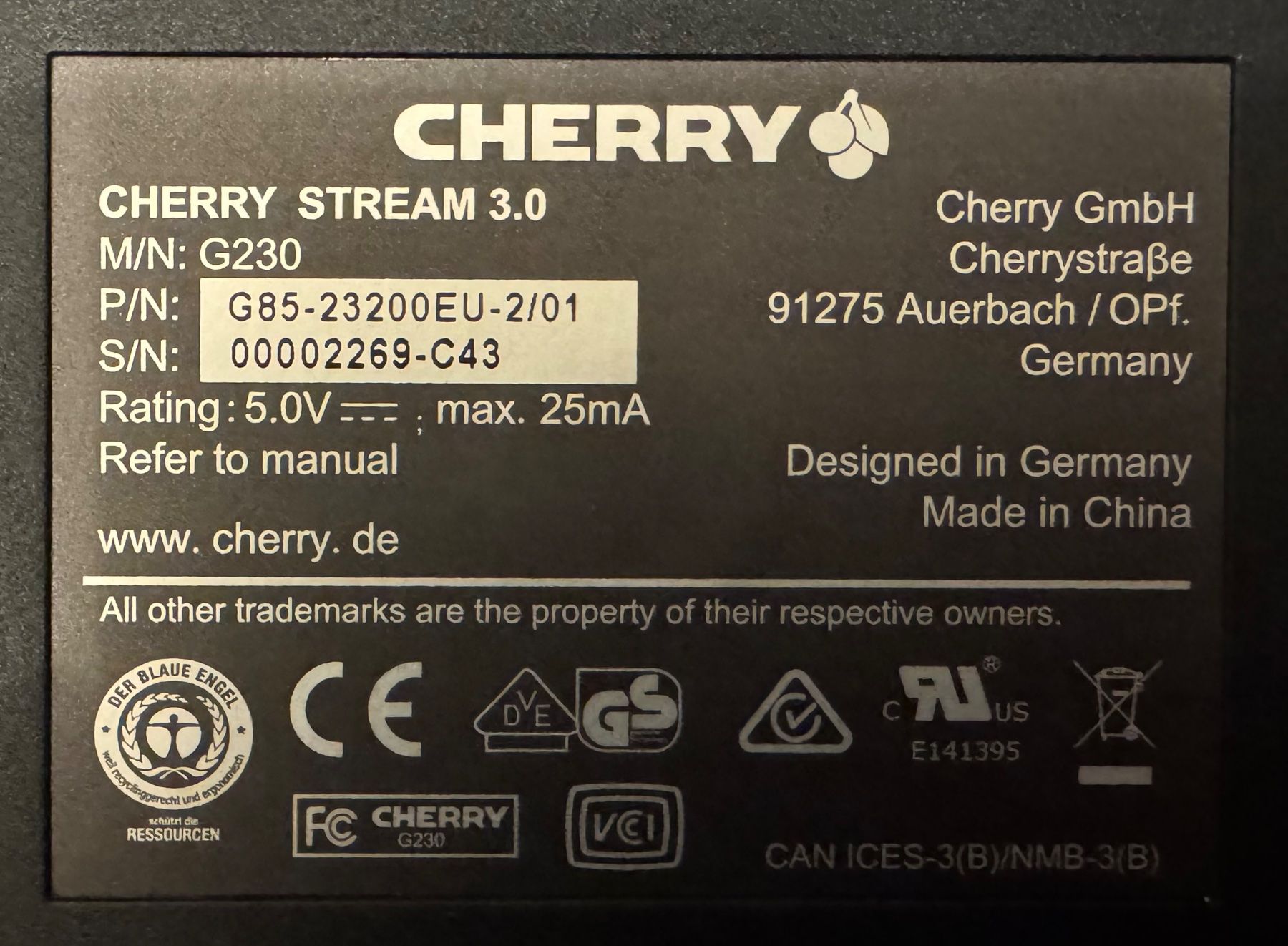 Tastiere: Cherry STREAM 3.0 Corded MultiMedia Keyboard QWERTY EU-ENGL – Nuovo e nell'imballaggio originale da Genève venduto da Murmurs 2