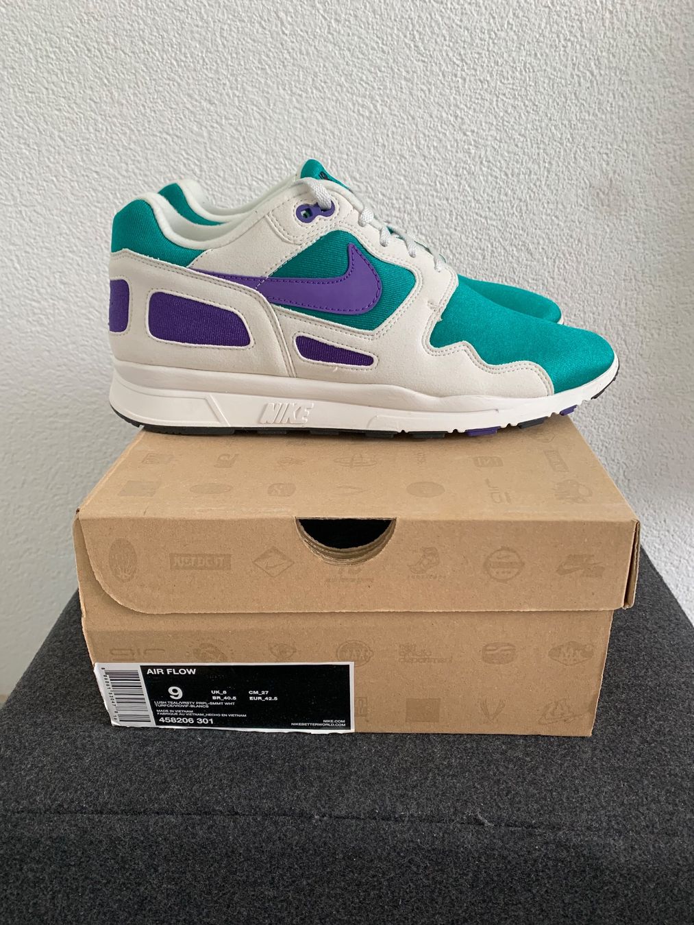 Nike Scarpe da uomo: NIKE Air Flow Lush Teal 458206-301 – Nuovo e nell'imballaggio originale da Meggen venduto da spyder718