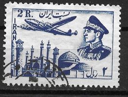Iran 1953: Flugzeug 2 R. blau