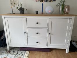 Hemnes Sideboard weiß gebeizt / Holz 