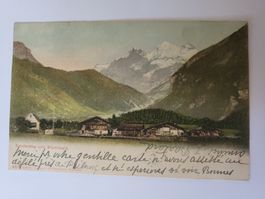 Ansichtskarte Kandersteg Blümlisalp gelaufen 1907 RZ