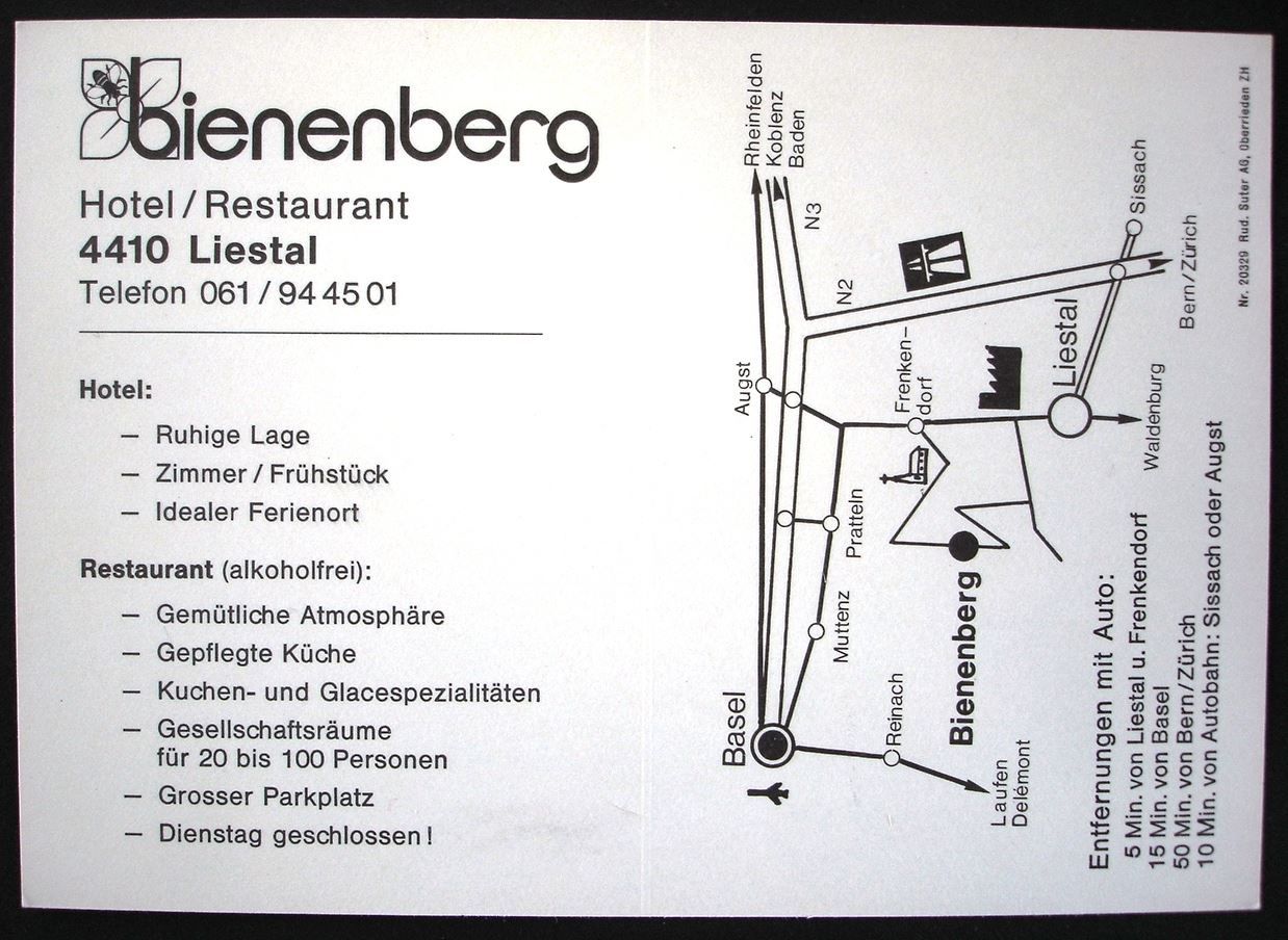 Cartoline postali: LIESTAL Hotel Restaurant Bienenberg – Nuovo (secondo la descrizione) da Jona venduto da philajona 1