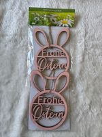 Hängedeko Hase 2er-Set, Holz, rose, ca. 13x9 cm, Ostern