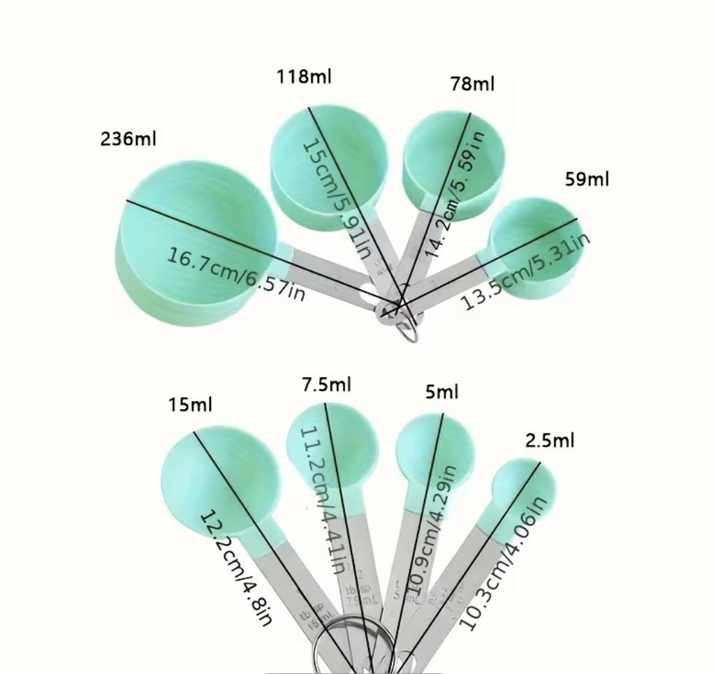 Elettrodomestici da cucina: 8 Teiliges Messbecher Set – Nuovo (secondo la descrizione) da Endingen venduto da Warlock 1