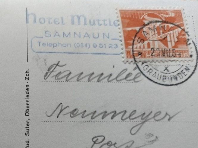 Cartoline postali: Ansichtskarte Samnaun  1954   s/w – Usato da Wildhaus venduto da Hukwildhaus 3