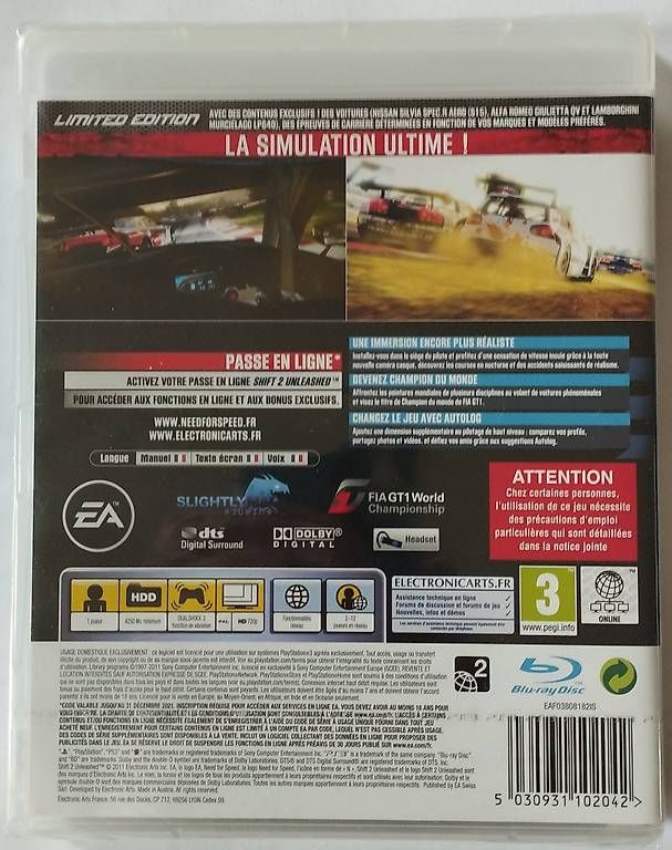 Giochi: PS3 - Shift 2 Unleashed (Limited Edition) - Neuf sous bliste – Nuovo e nell'imballaggio originale da Lausanne venduto da ale_6c5g 1