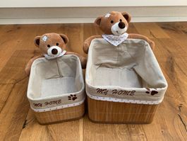 2er Set Aufbewahrungsboxen - TeddyBär