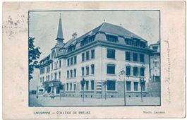 Lausanne, Collège de Prélaz, circulée 1909